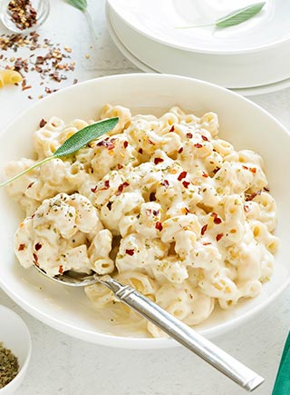Chifferi Rigati In Cheese Sauce
